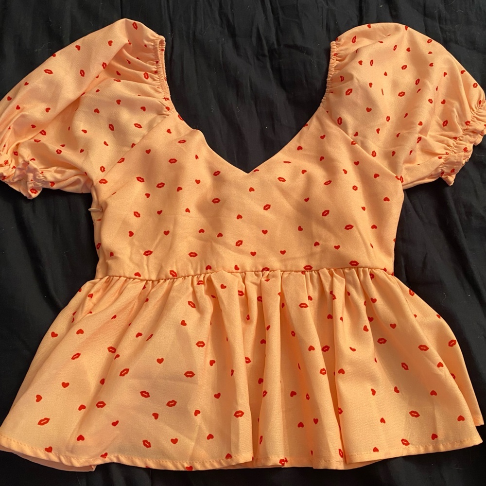 Vici Pink and Red Patterned Blouse - Picture 10 of 10